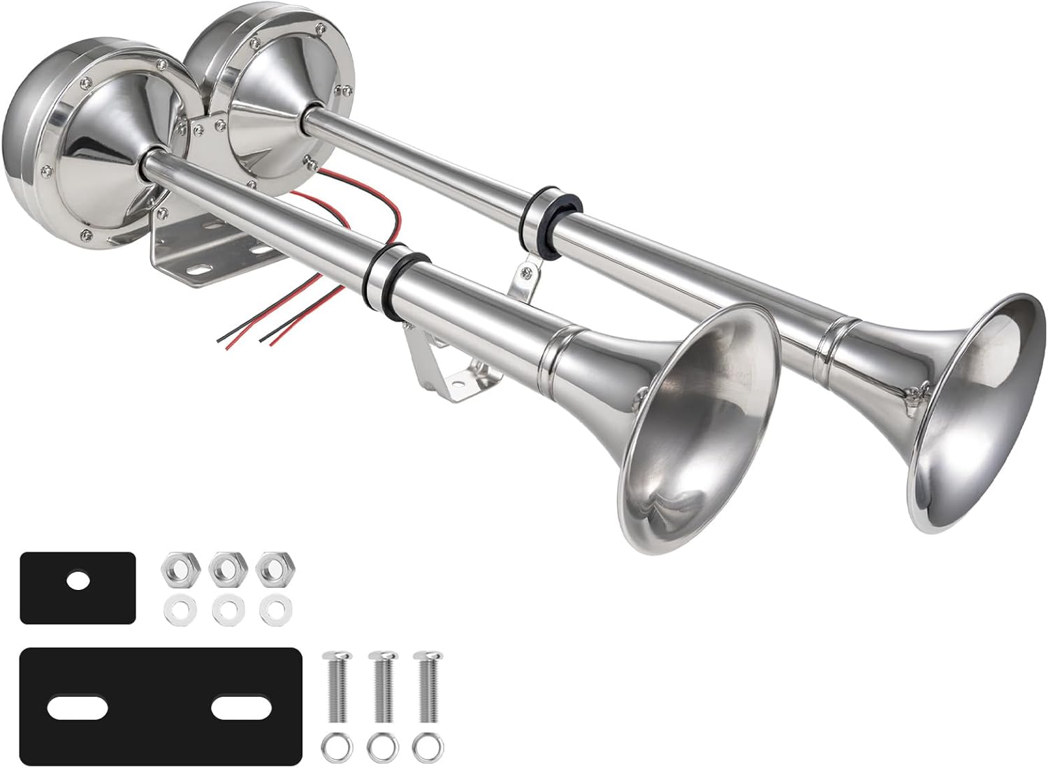 Boat Horns 12V Marine Trumpet Horn with Adjustable Support