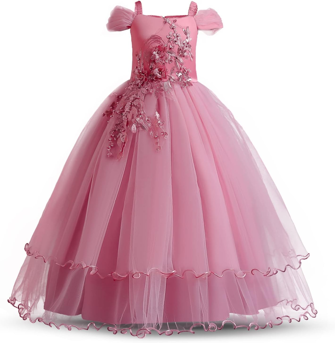 TTYAVO Girls Applique Prom Gowns for Luxury Birthday Parties