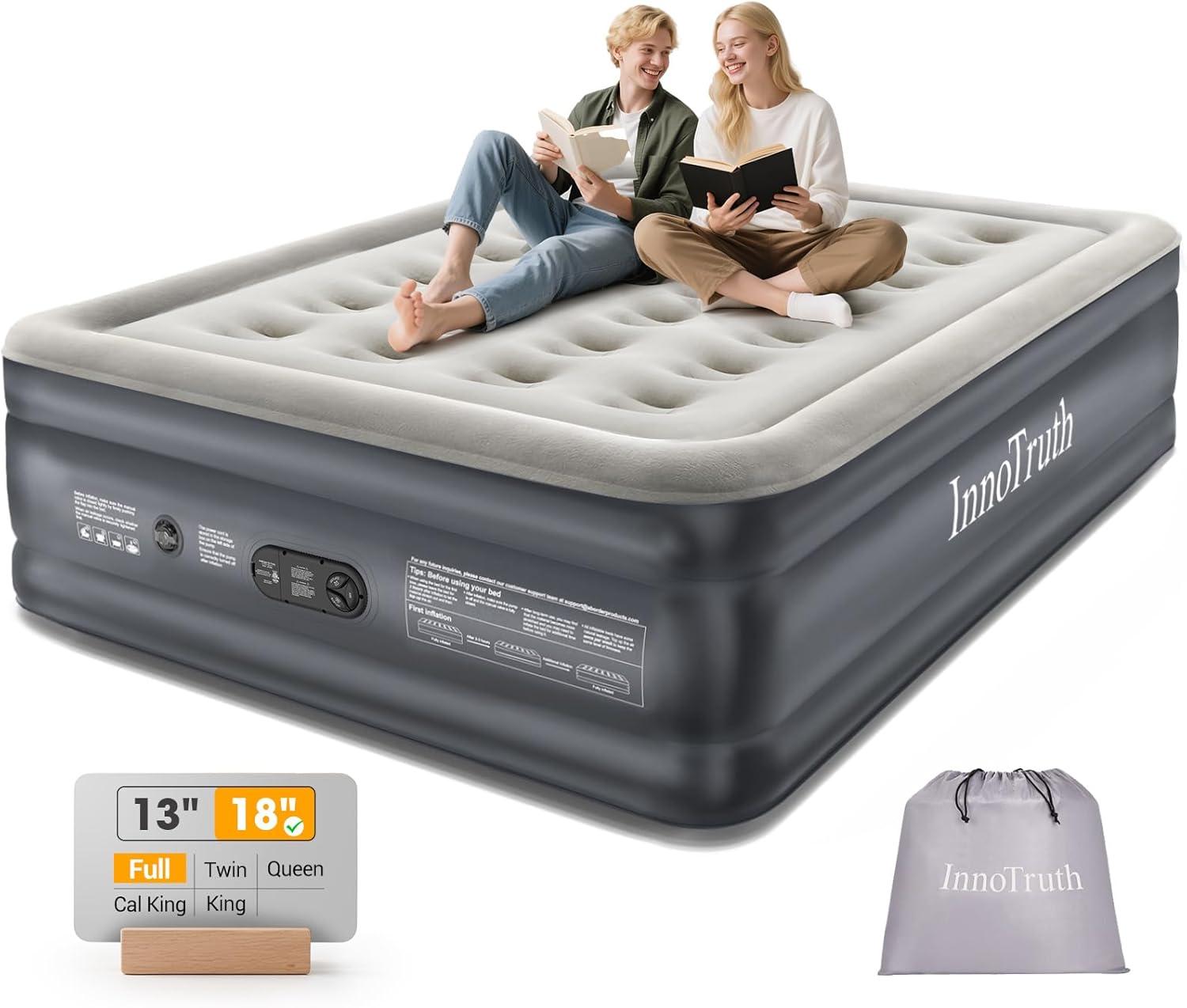 InnoTruth Air Mattress Full with Built in Pump for Comfort