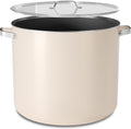 Bakken 16 Quart Ceramic Coated Stock Pot with Lid - Even Heat and Safe