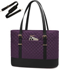 Laptop Tote Bag for Women 15.6 in - Quilted Work Briefcase