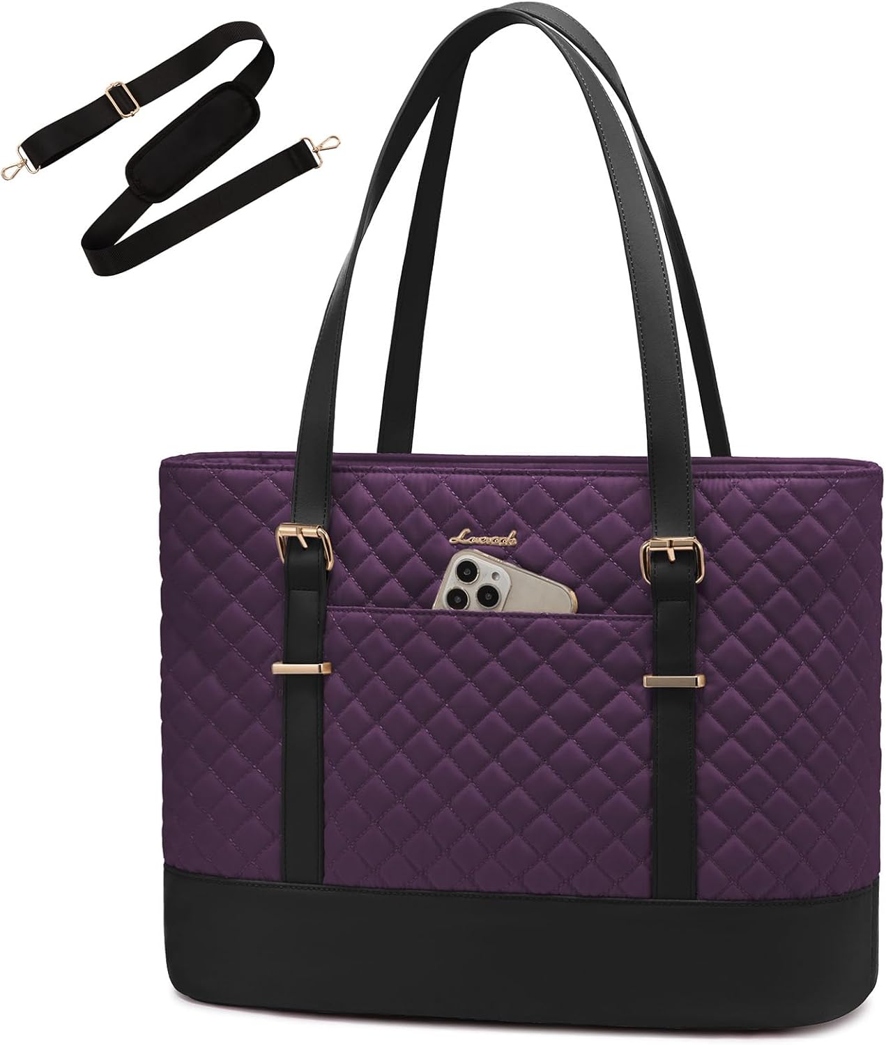 LOVEVOOK Laptop Bag for Women - Elegant 15.6 Inch Tote