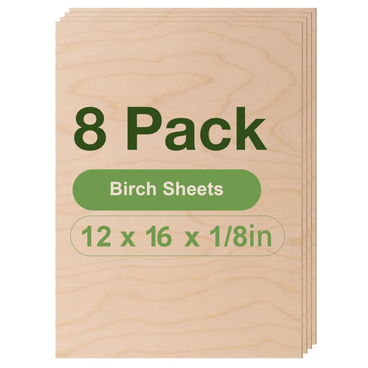 Birch Plywood Sheets for Laser Cutting and DIY Craft Projects