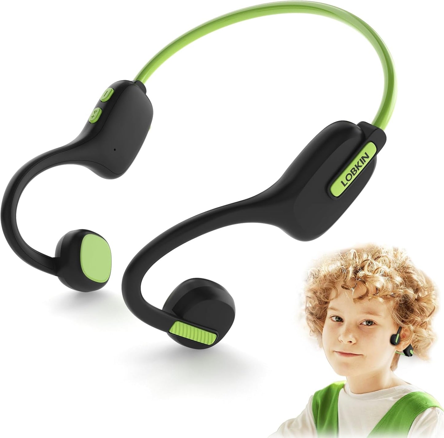 LOBKIN Open Ear Kids Headphones: Wireless & Waterproof