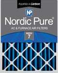 Nordic Pure 20x25x4 Pleated Air Filter MERV 7 Plus Carbon - Cleaner
