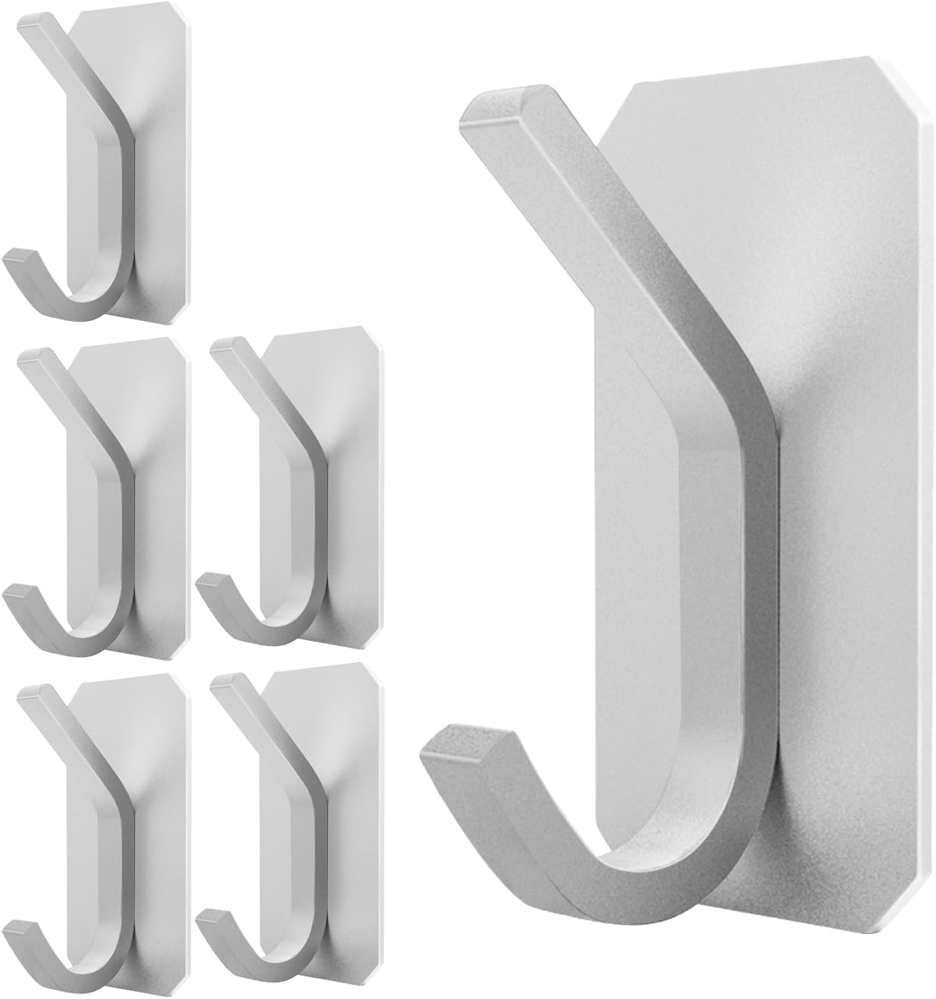 Damage-Free Towel Hooks by WUIVIUT - 6 Pack
