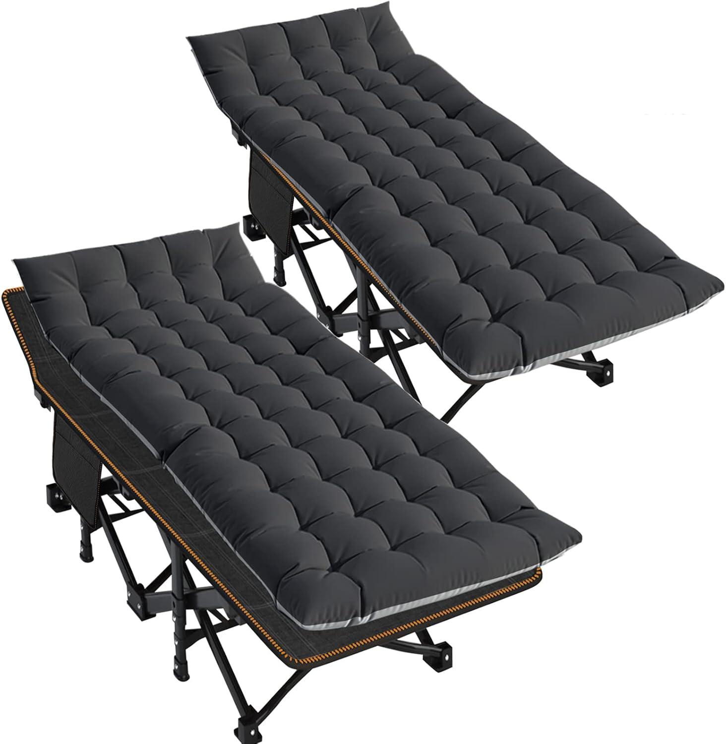 Folding Camping Cot for Extra Comfort and Heavy Duty Support