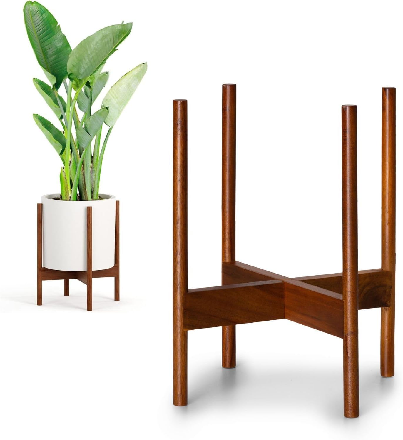 Mid Century Plant Stand for Indoor Planters by Fox & Fern