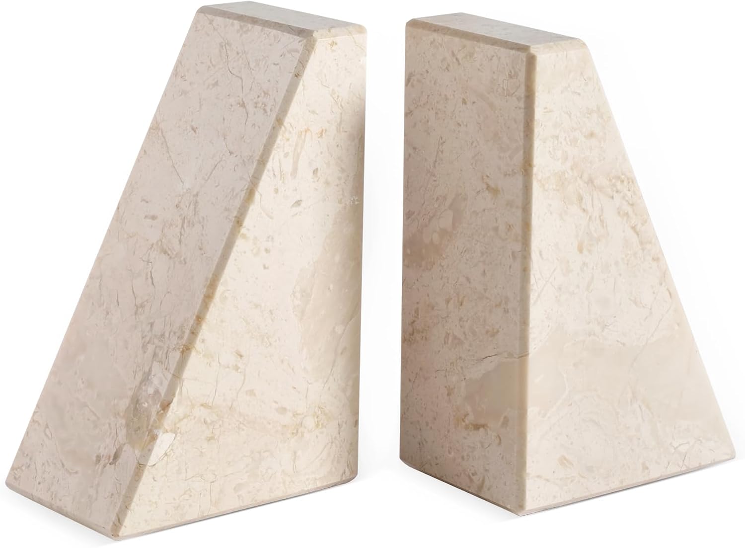 Marble Book Ends Decorative Unique Bookends for Heavy Books