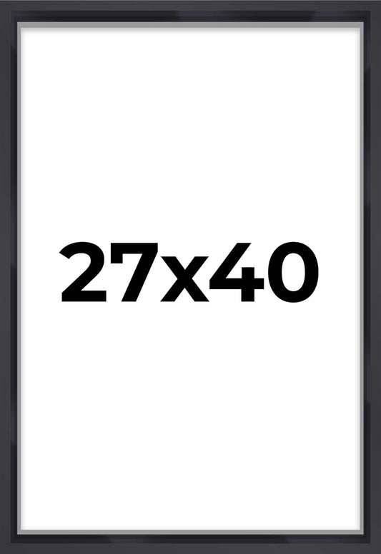 27x40 Shadow Box Frame in Black for Elegant Home Display