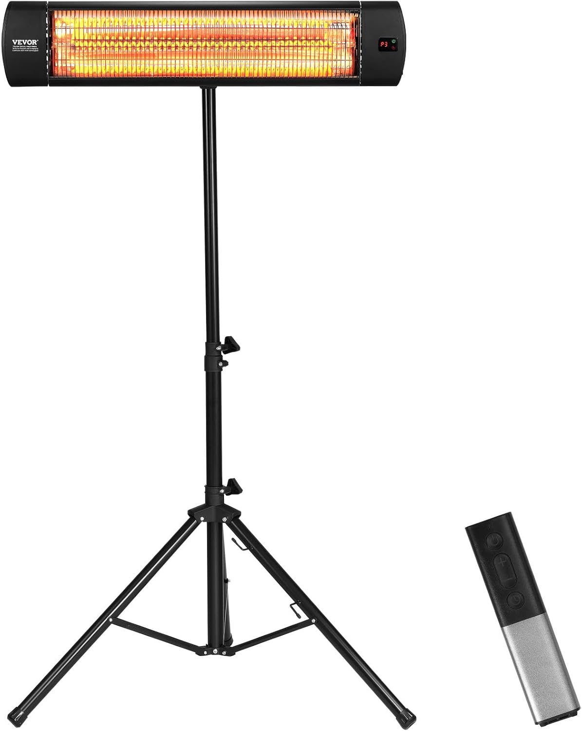 VEVOR 1500W Infrared Heater | Remote Control | LED Screen | Indoor/Outdoor Use