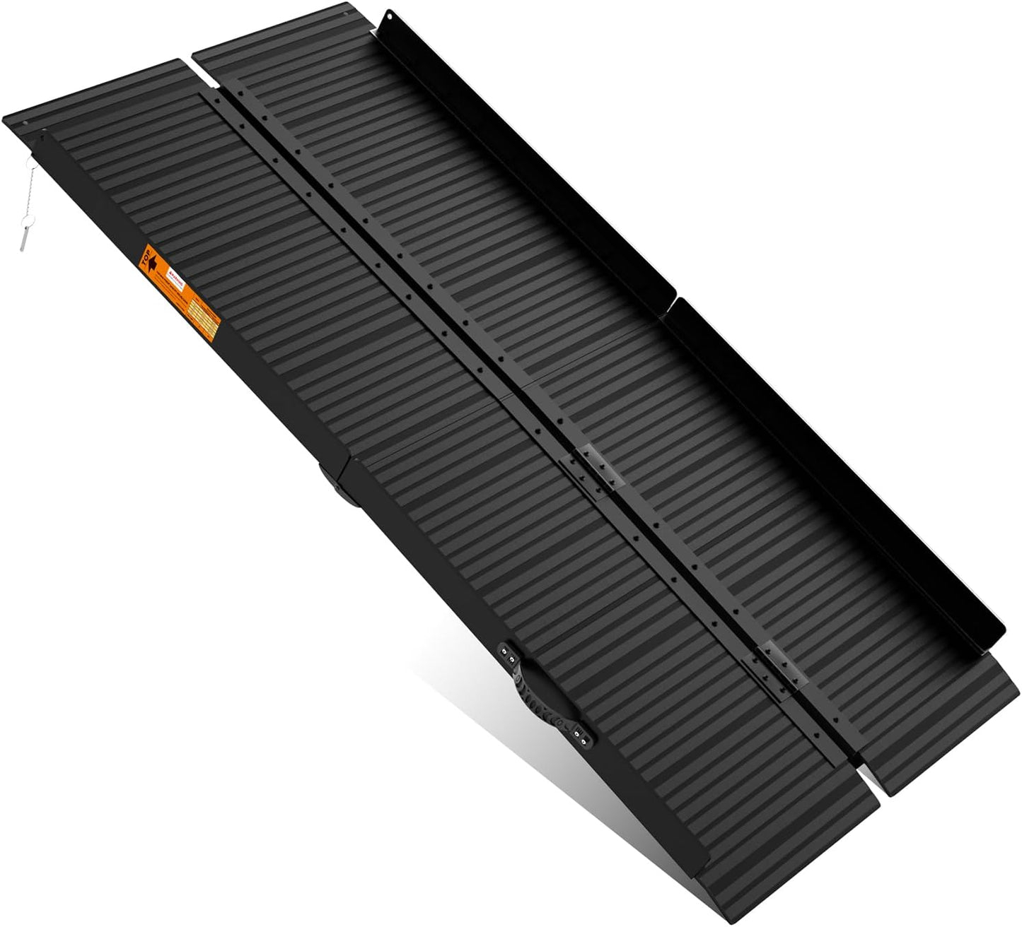 Black Aluminum Ramp 6FT with Non-Slip Surface for Wheelchairs