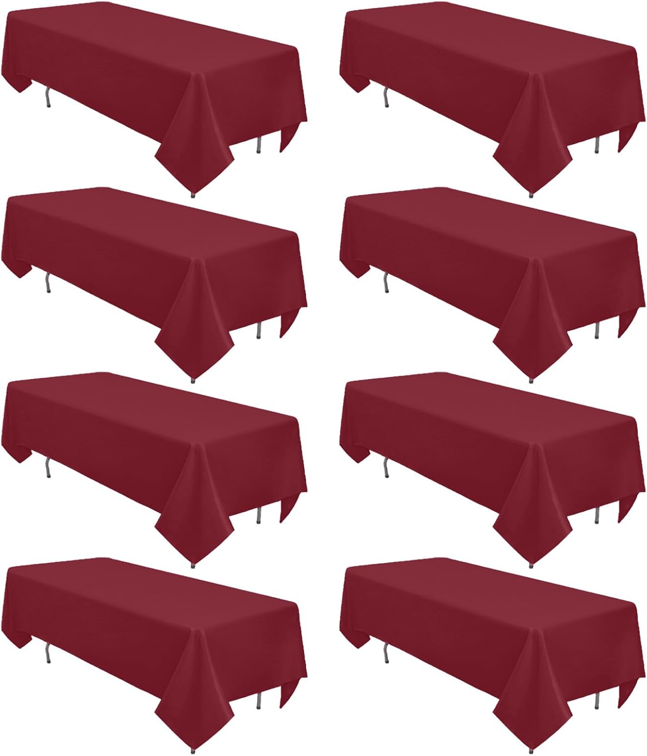 Burgundy Tablecloth 60 x 102 Inch for Elegant Events and Parties