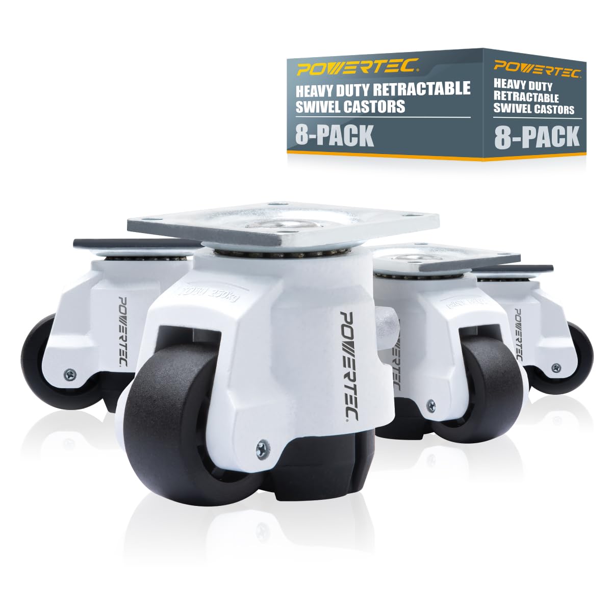 POWERTEC 17300-P2 2-Inch Leveling Casters for Heavy Duty Use