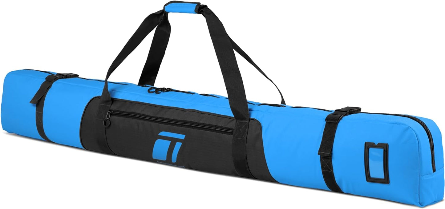 Padded Waterproof Ski Bag - Travel-Friendly - Fits 175 CM Skis