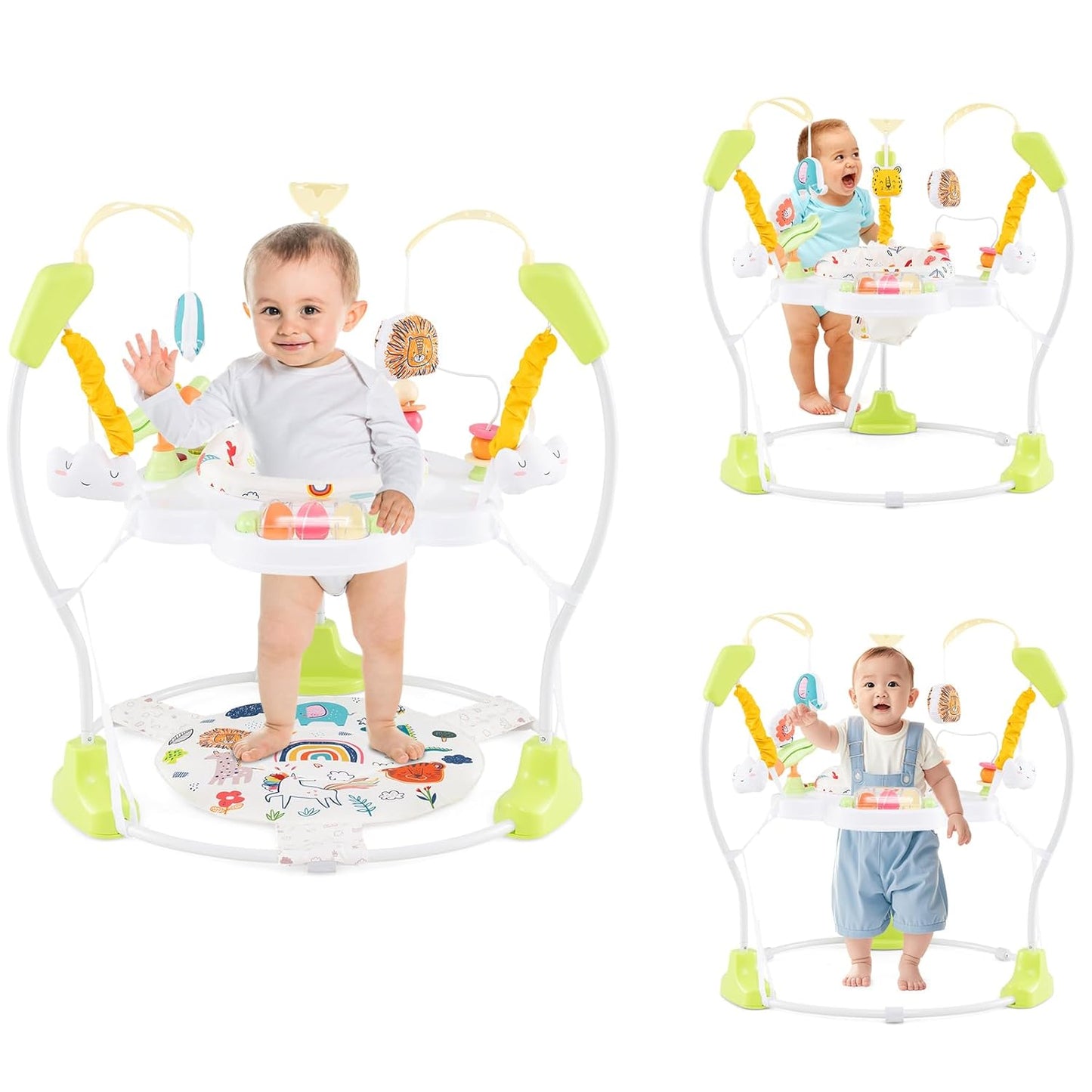 HONEY JOY Infant Bouncer: 360 Rotary Seat, Toy-filled Fun!