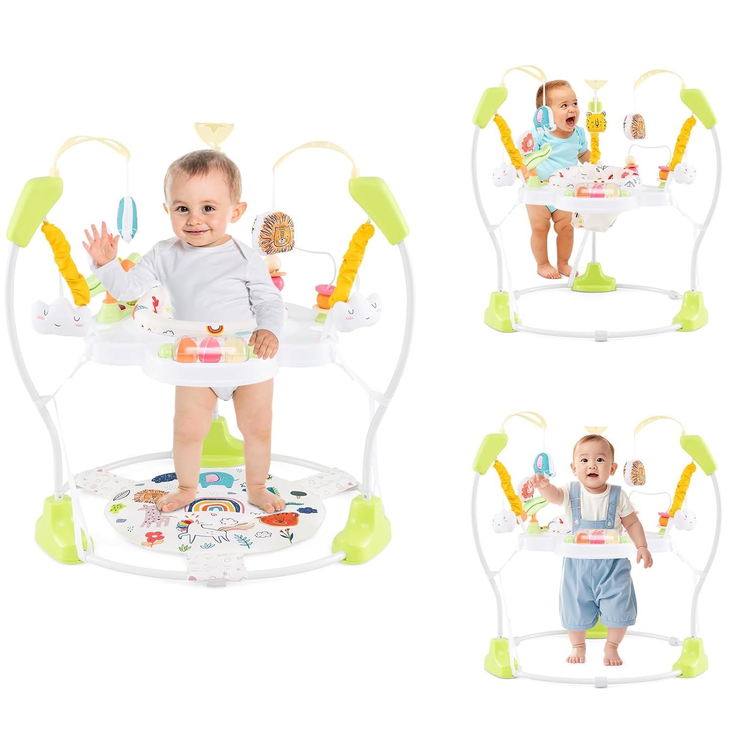 HONEY JOY Infant Bouncer: 360 Rotary Seat, Toy-filled Fun!