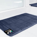 GORILLA GRIP Memory Foam Bath Mat, Cushioned 60x24 Navy Blue