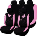 Flying Banner Butterfly Car Seat Covers Full Set - Colorized Lace