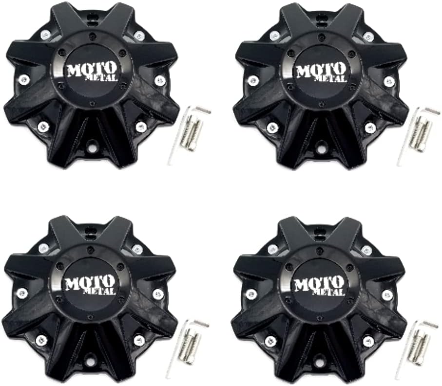 4 Pack Moto Metal Wheels MO479L214GBO Gloss Black Center Caps