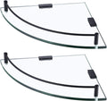 KES Bathroom Glass Corner Shelf Tempered Glass Corner Shelf - Matte