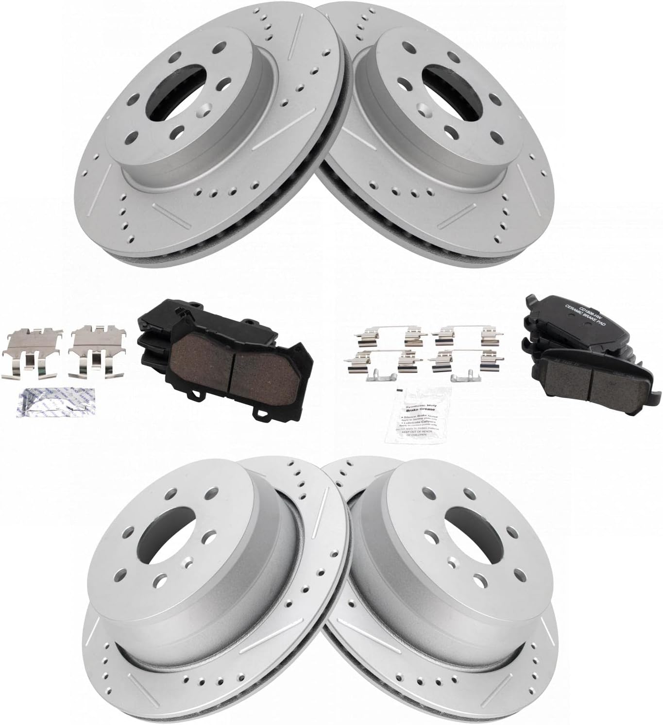 TRQ Performance Brake Pad & Rotor Kit for Chevrolet Colorado