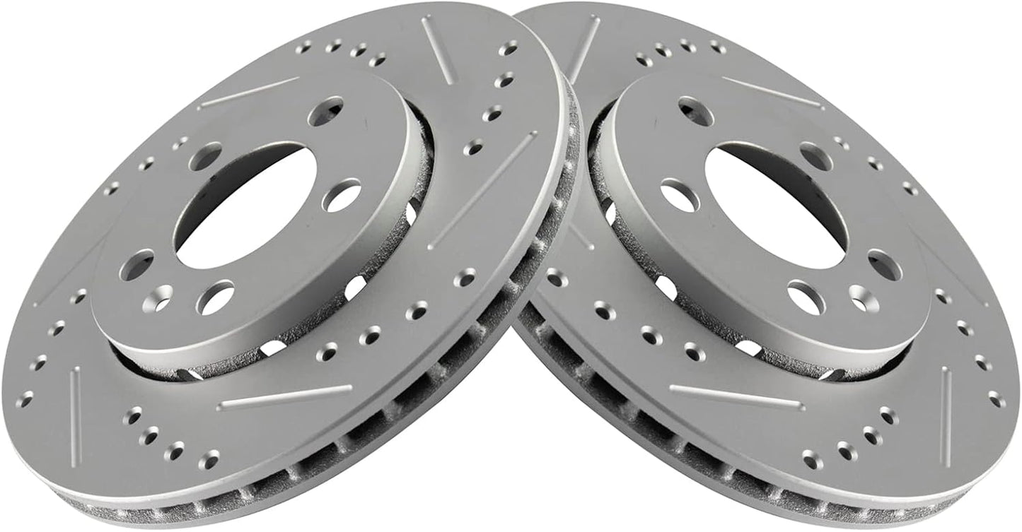 TRQ Rear Performance Brake Rotors Set for Audi TT & VW Jetta