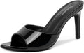 Women's Pointed Open Toe Mule Heels - Comfortable 3.54in Lift