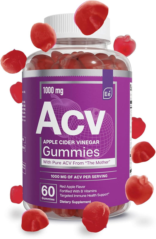 Vegan Apple Cider Gummies with Folic Acid & B12