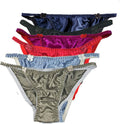 Womens Silk String Bikini Panties Satin Briefs 100% Silk - Smooth Low