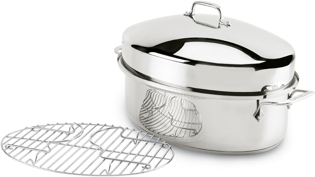 All-Clad Specialty Stainless Steel Covered Oval Roaster Pan