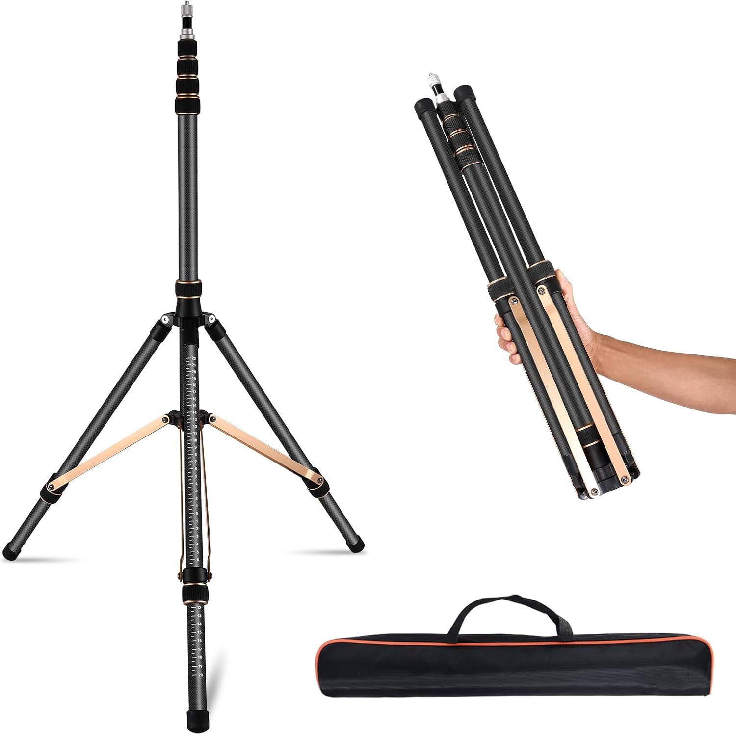 Soonpho Portable Light Stand Adjustable 8.5ft for Photography