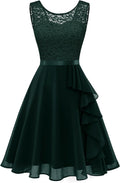 Homecoming Cocktail Dress Ruffle Hem Lace Short Prom Dress