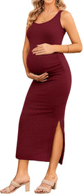 Ekouaer Women Sleeveless Tank Maternity Dress for Comfort