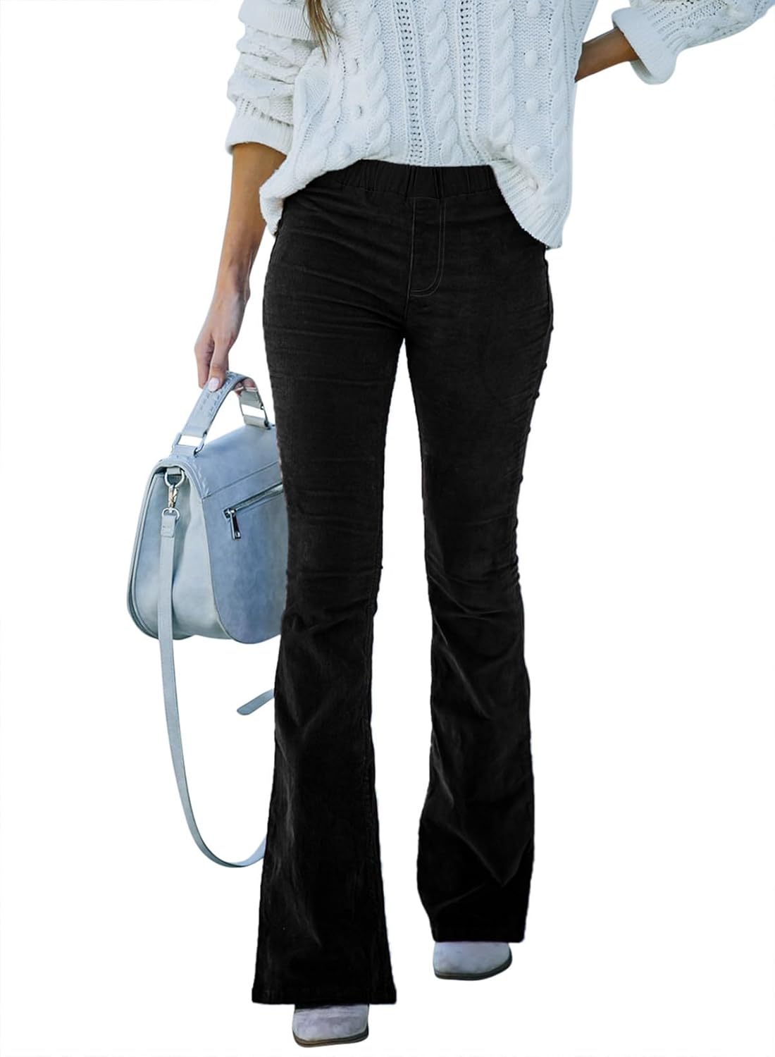 Sidefeel Women's Corduroy Flare Pants for Stylish Autumn Wear