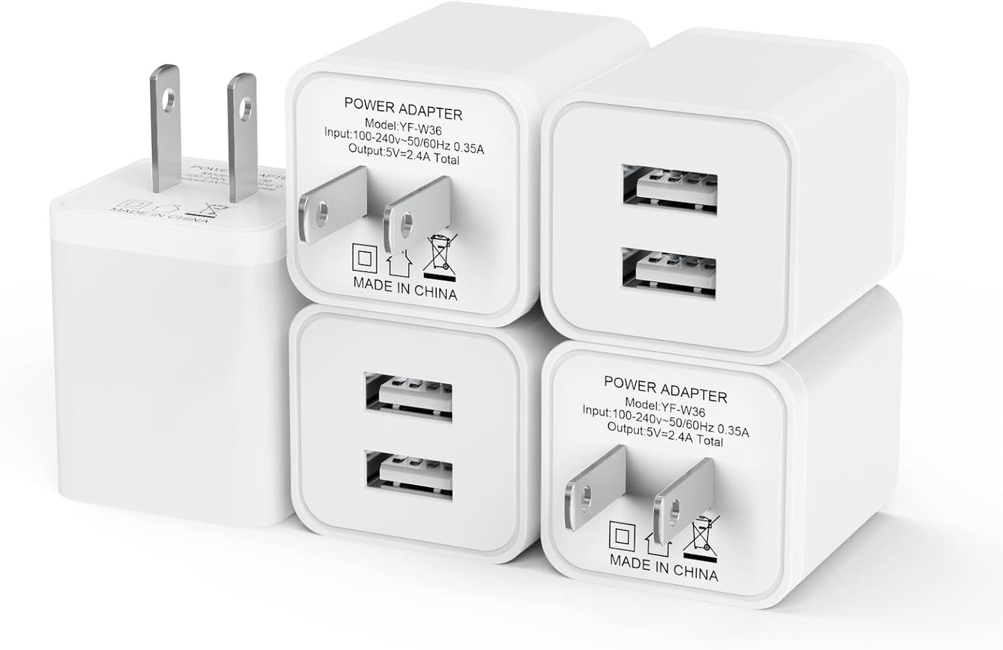 Fast Charging Dual USB Wall Charger by iGENJUN