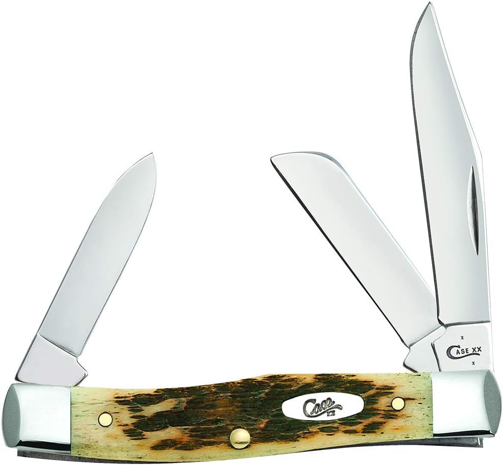 Case Medium Amberbone CV Stockman Pocket Knife for Everyday Use