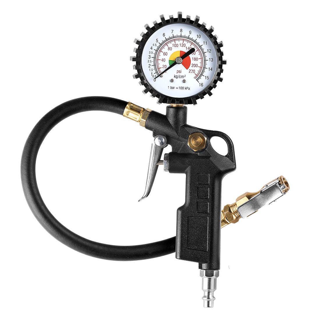 CZC AUTO Tire Pressure Gauge with Lock-on Chuck