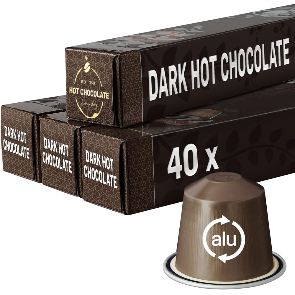 Delicious Dark Hot Choc. Pods | Nespresso Compatible | 40 Alu Capsules