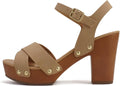 Soda MIGUEL Women Crisscross Band Chunky Platform Mid (Style 5JG3)