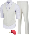 Men's Suit Slim Fit 2 Pieces Suits Set - Slim Vest & Pants for Events