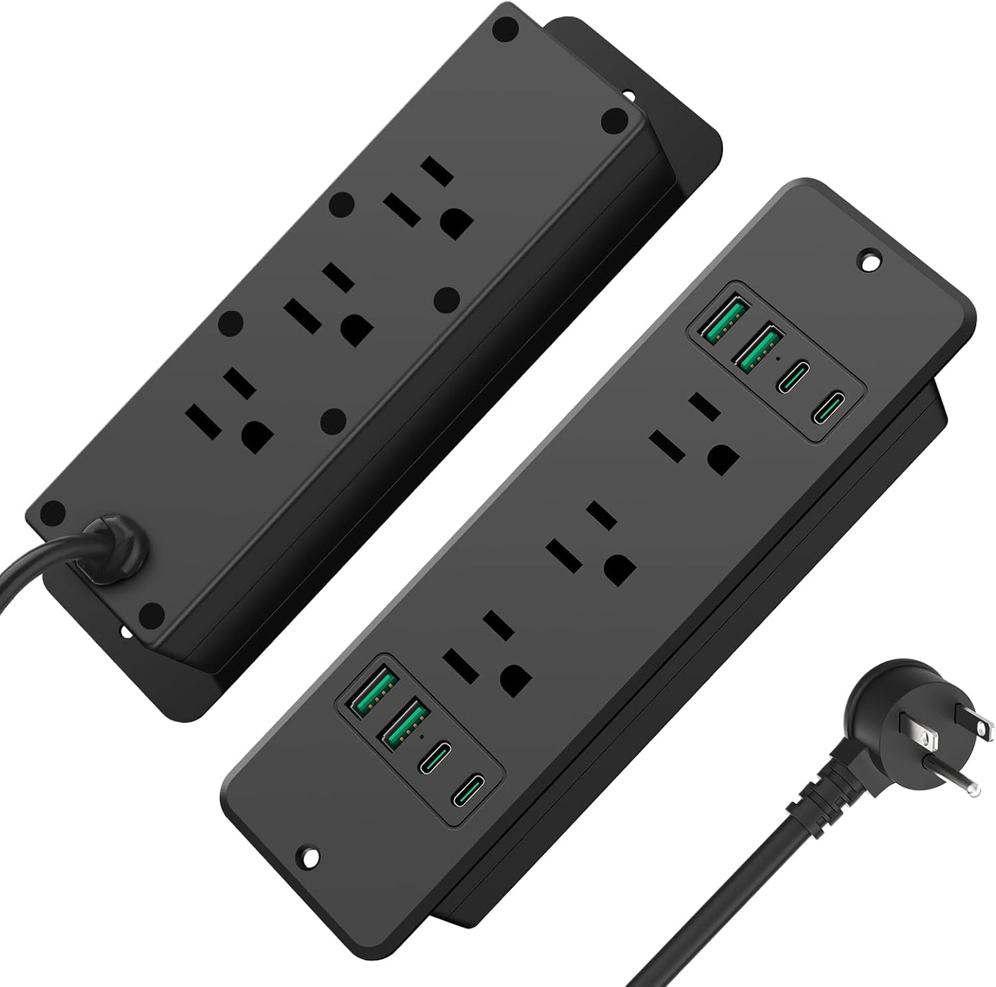 14 in 1 Fast Charging Recessed Power Strip with Surge Protection