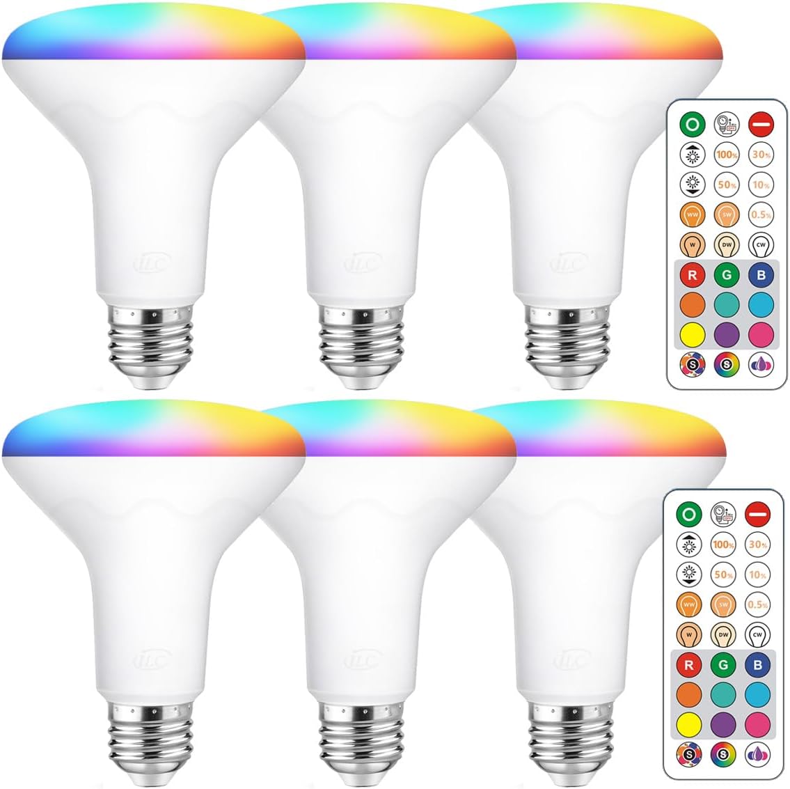 ILC BR30 LED Flood Light Bulbs with Color Changing Options