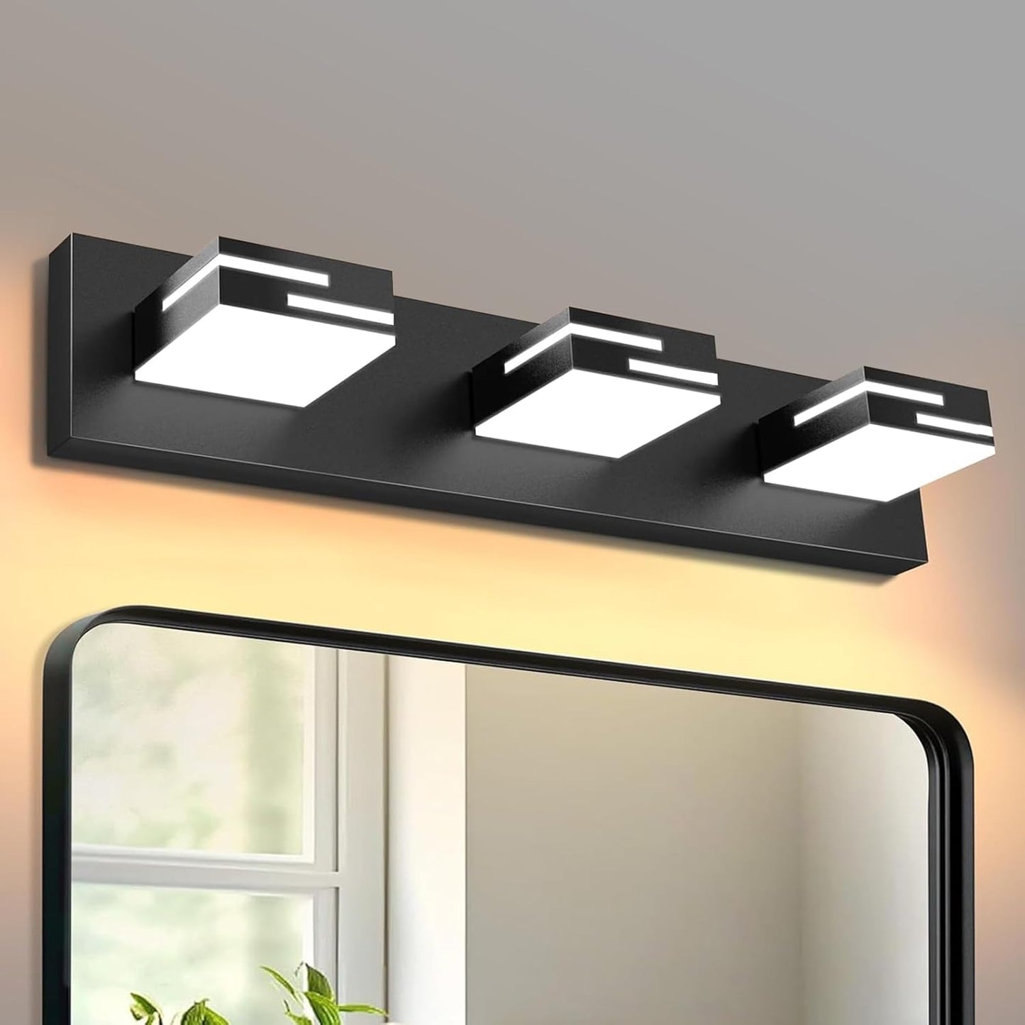 LED Modern Bathroom Vanity Light Fixtures 3-Light Dimmable