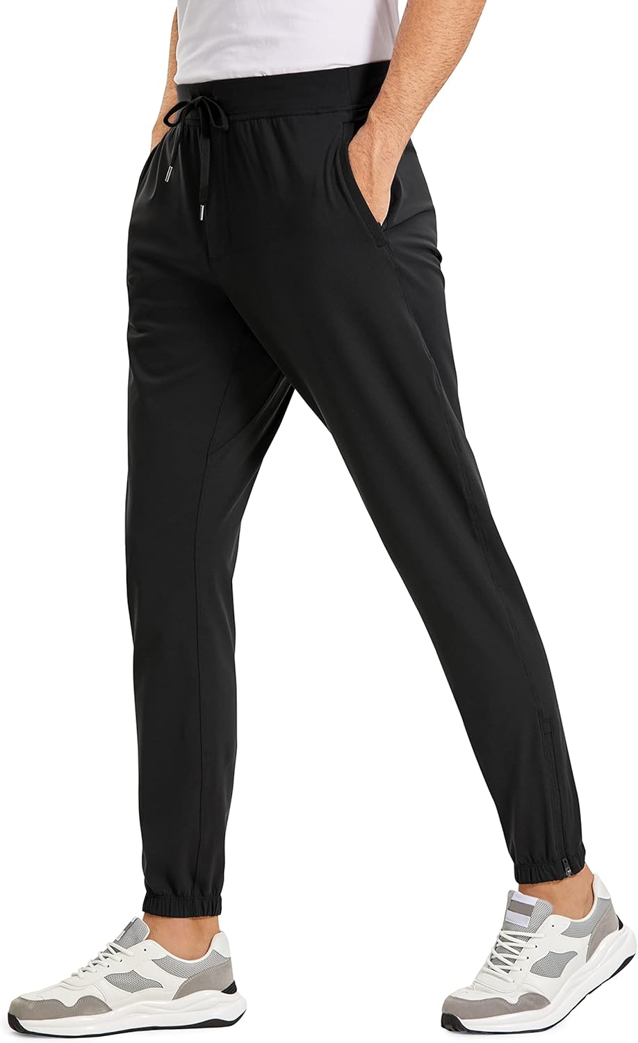 CRZ YOGA Mens 4-Way Stretch Golf Joggers for Active Lifestyle