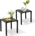 Crestlive Products Aluminum Outdoor Side Table Set of 2 for Patio
