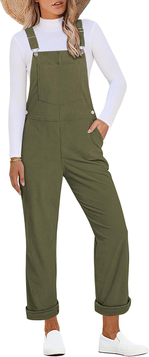 Luvamia Corduroy Overalls for Women with Adjustable Straps