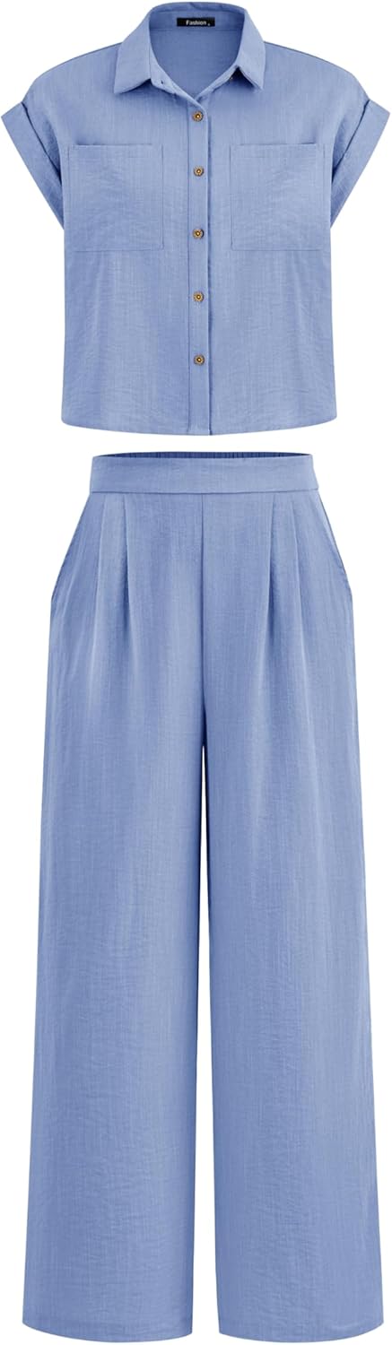 PRETTYGARDEN Womens 2 Piece Sets for Summer Vacation Travel