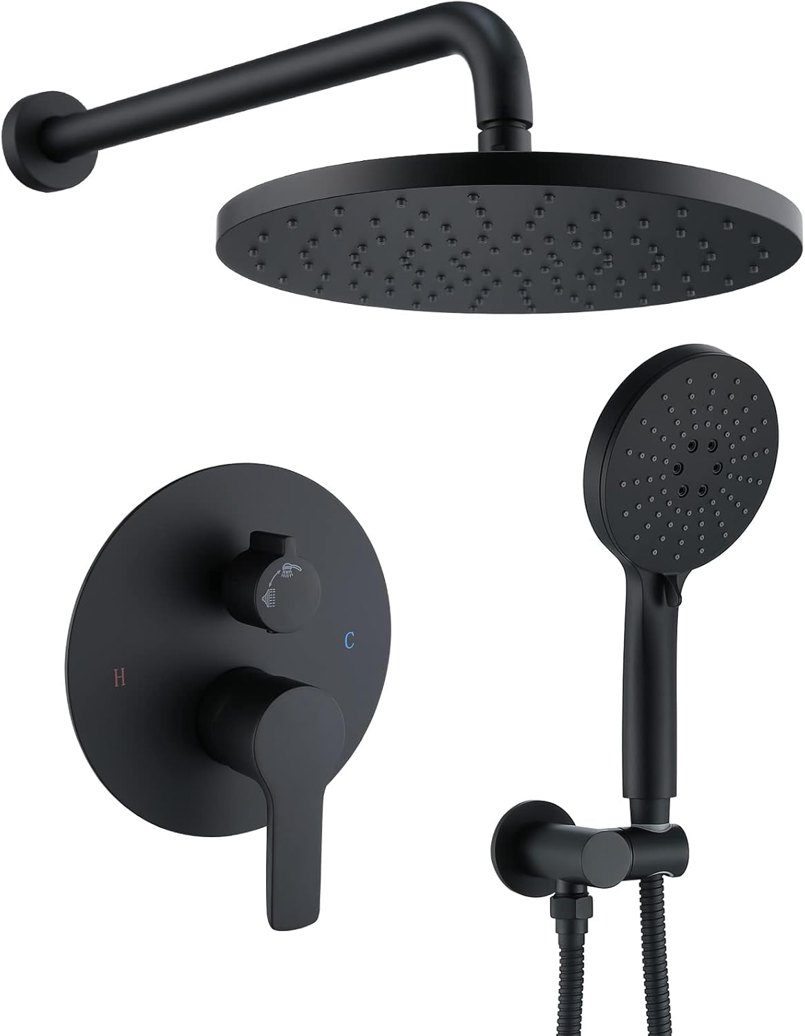 Iriver Shower System Wall Mounted Mixer Set with Luxury Shower Head