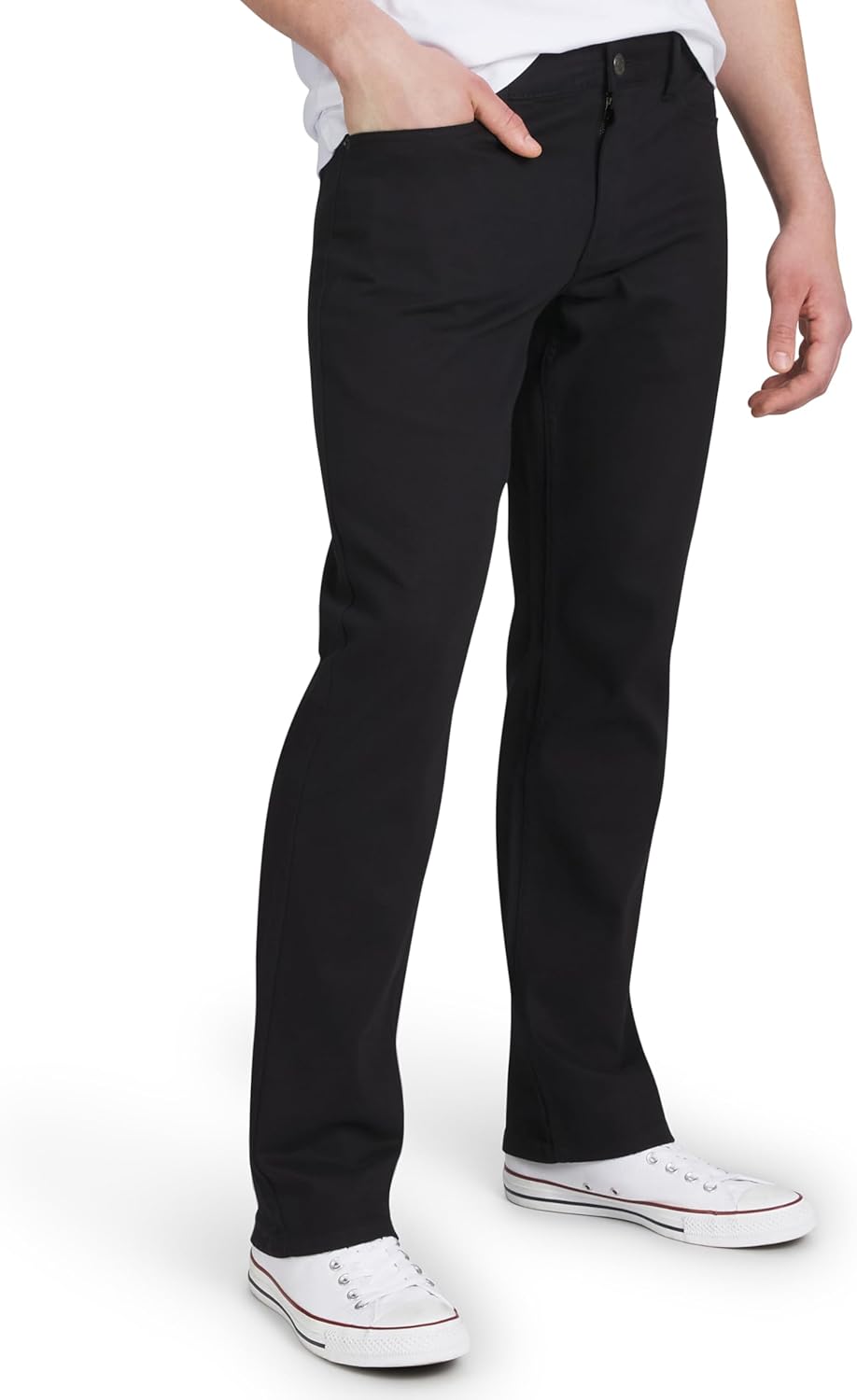 Quiksilver Mens 5 Pocket Straight Fit Stretch Waist Chino Pants